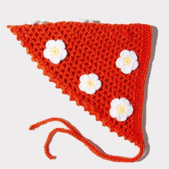 Boho Orange Daisy Bandana - Picture 1 of 1